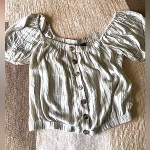 WMNS AMERICAN EAGLE PEASANT BLOUSE
